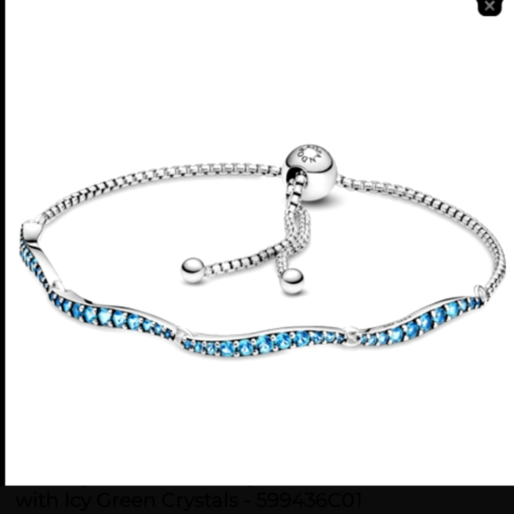 Pandora retired wave bolo bracelet